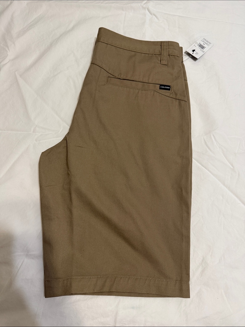 Volcom Men's Khaki Flat Front Shorts